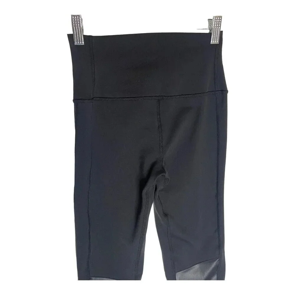 Alo High Waisted Black Moto Leggings-sz Small